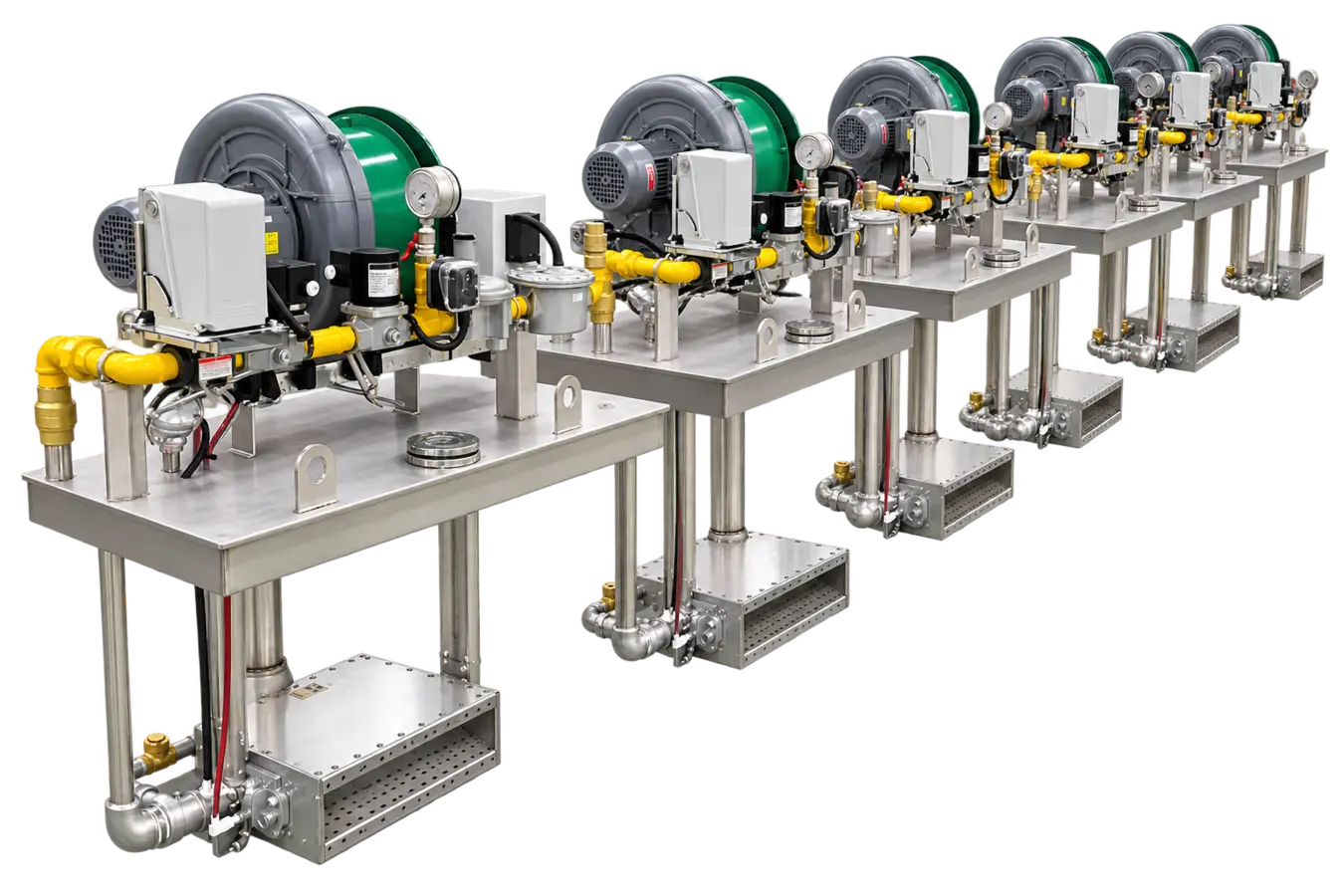 Industrial burner installation