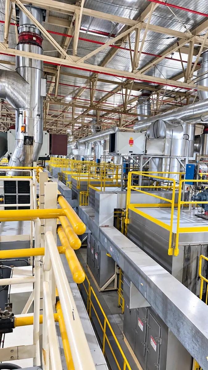 Industrial thermal processing line